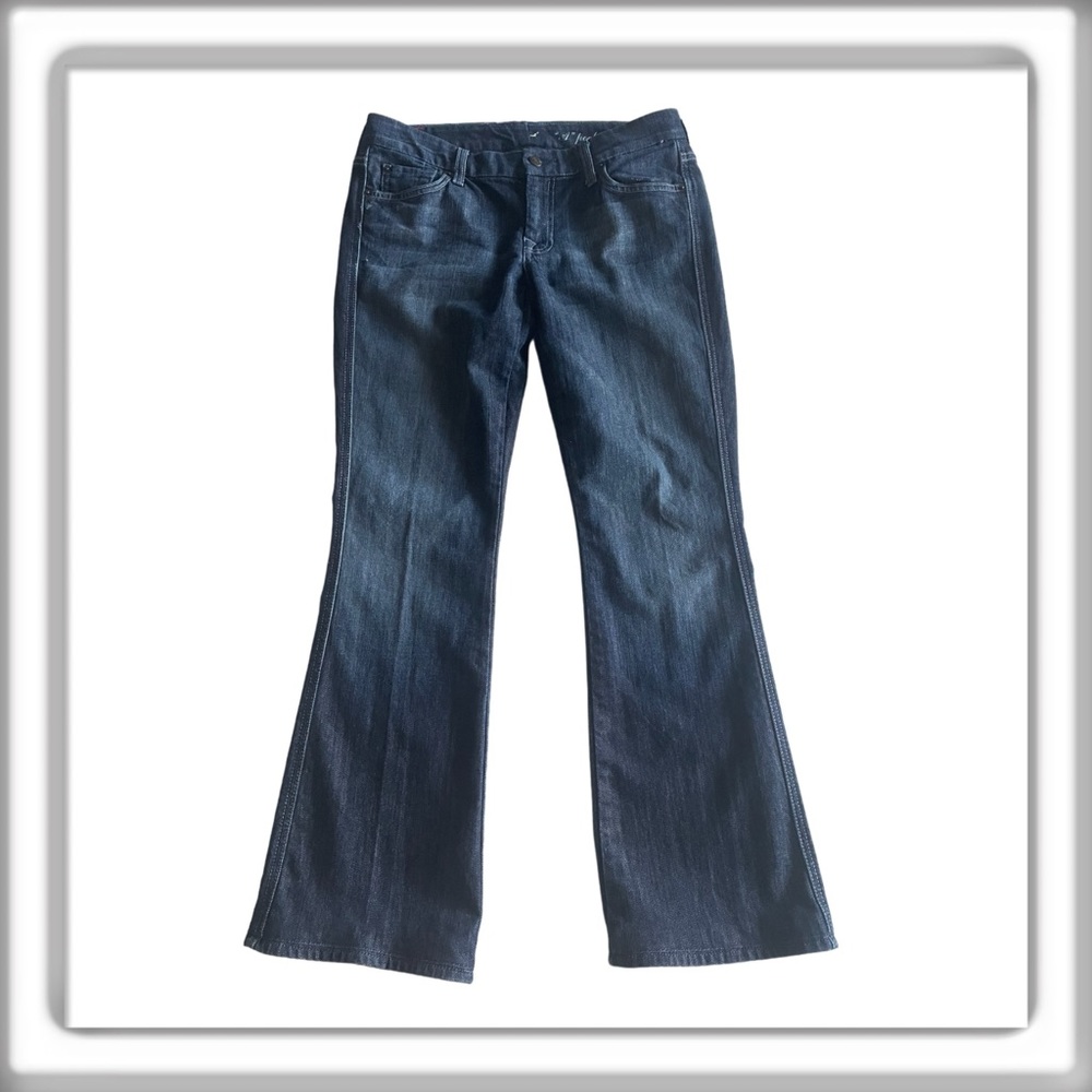 7 For All Mankind A Pocket Mid Rise Dark Wash Jeans Womens 29 Bootcut 29x29